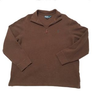 Polo by Ralph Lauren brown 1/4 zip sweater